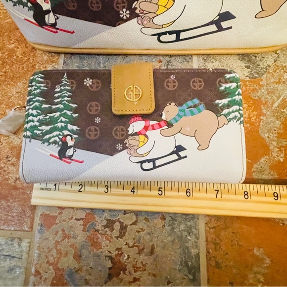 🎄SALE!! NWT Frisky, Fun Giani Bernini Christmas Holiday Tote & Matching Wallet!! - Picture 10 of 16